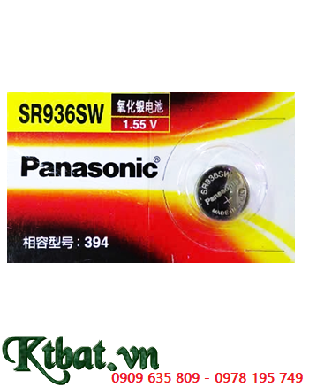 Panasonic SR936SW-Pin 394, Pin đồng hồ 1.55v Silver Oxide Panasonic SR936SW, Xuất xứ NHẬT