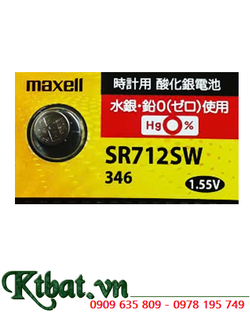 Maxell SR712SW _Pin 346; Pin đồng hồ Maxell SR712SW 346 silver oxide 1.55v_Made in Japan