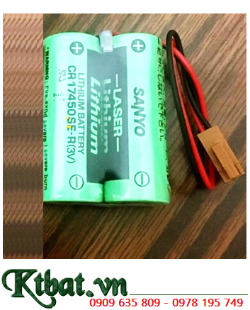 Sanyo 2CR17450SE-R, Pin PLC 3V Sanyo 2CR17450SE-R lithium 3V size 4/5Ax2 5000mAh-Made in Japan