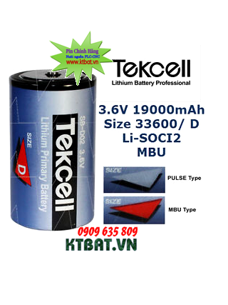 Pin 3.6V Tekcell SB-D02 Lithium 3.6 size D - 19 000mAh - Made in Korea