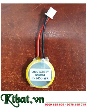 Pin CMOS CR2450 (Dây zắc cắm) _Pin nuôi nguồn CMOS lithium 3v Toshiba CR2450 chính hãng