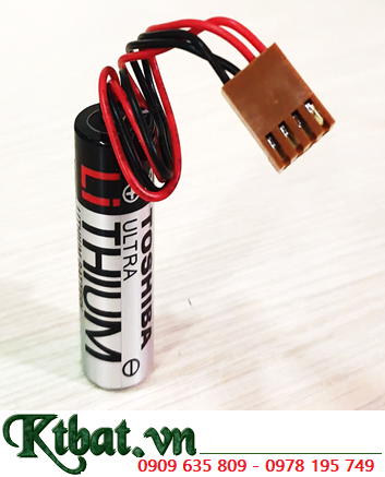 Toshiba ER6V (JEA2.54-4P); Pin nuôi nguồn PLC Toshiba ER6V lithium 3.6v AA 2000mAh, Xuất xứ Nhật