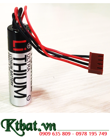 Toshiba ER6V (Zắc JEA 2.54-4holes); Pin nuôi nguồn PLC Toshiba ER6V lithium 3.6v AA 2000mAh _Xuất xứ Nhật